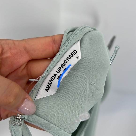 Amanda Uprichard Kent Mini Dress in Thyme XS - Picture 8 of 8